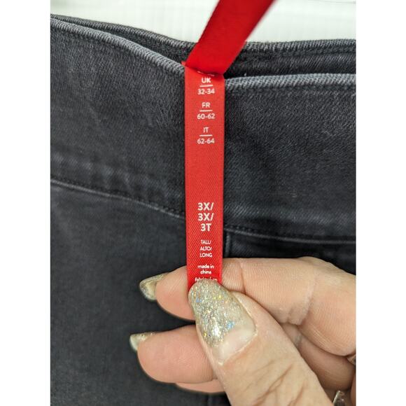 Spanx Straight Leg Jeans Vintage Black Pull-On Shaping Stretch Denim 3X Tall NWT - Picture 5 of 10
